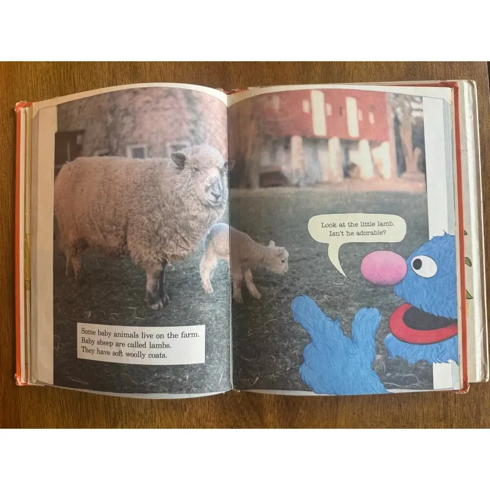 Vintage Sesame Street Book Lot Grover Little Red Hen Golden Press 1980 1981